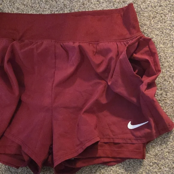 Nike Women's Burgundy Athletic Shorts - Picture 3 of 8